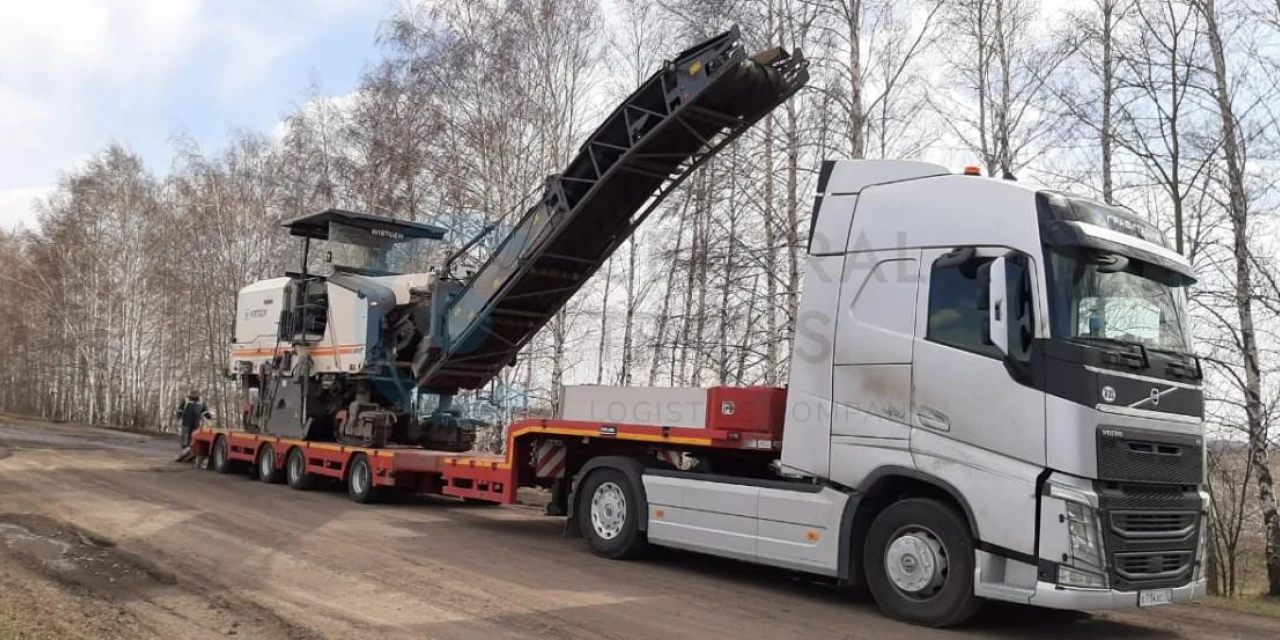 Перевозка дорожной фрезы Wirtgen 2000
