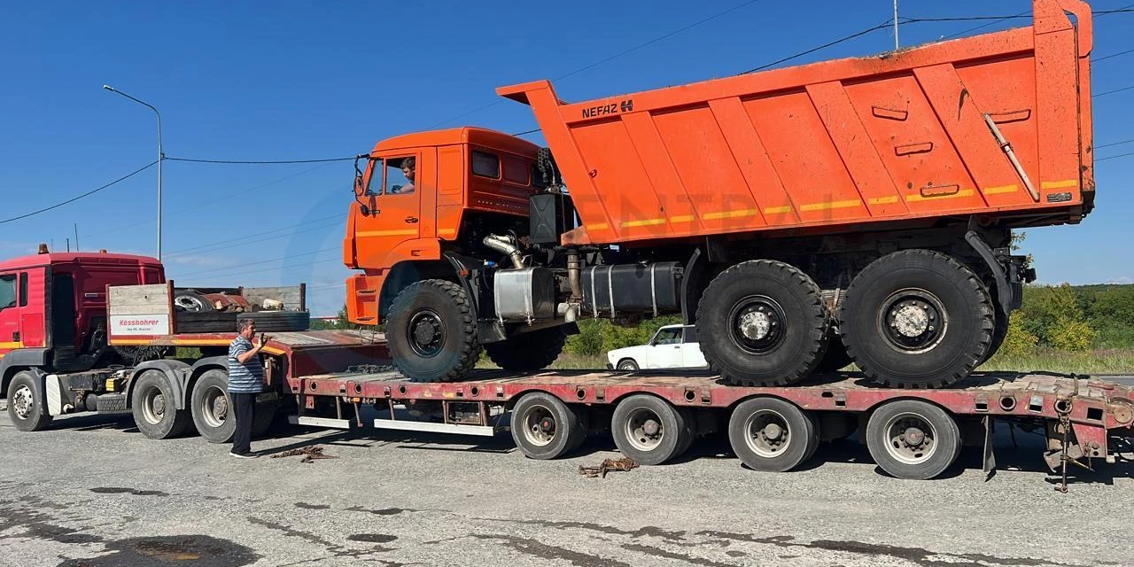 Перевозка самосвала КАМАЗ 65222-53 из Тюмени в Екатеринбург