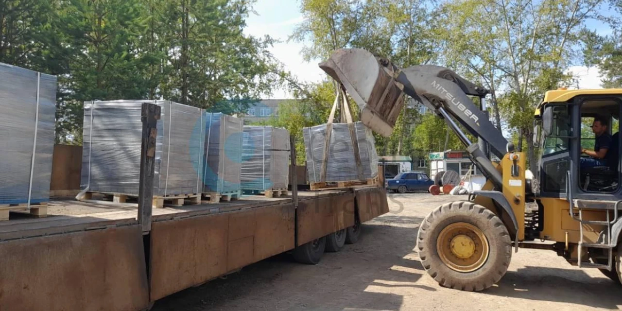 Central Trans доставил тротуарную плитку в Краснотурьинск