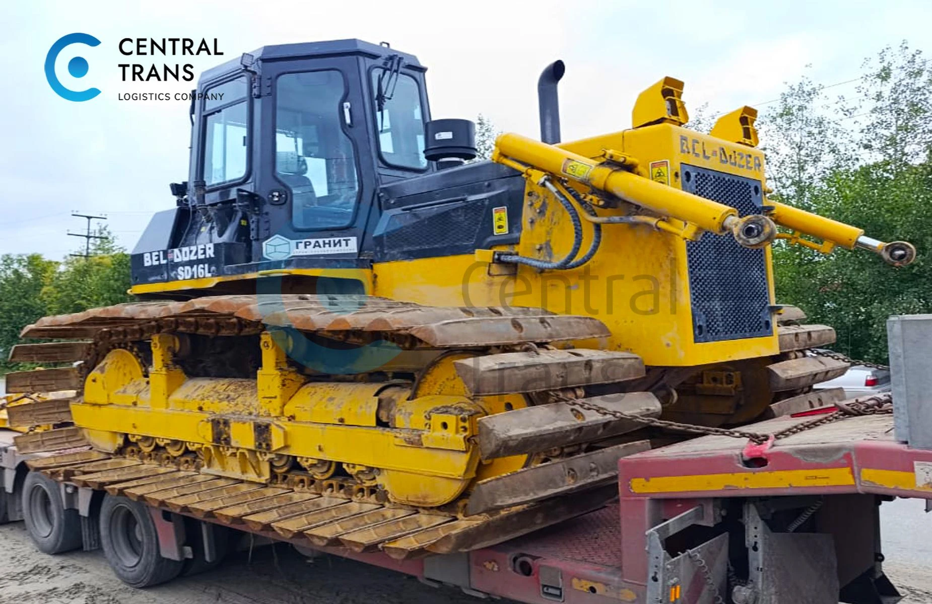 Перевозка бульдозера BEL DOZER SD16L по маршруту Иркутск — Красноярск