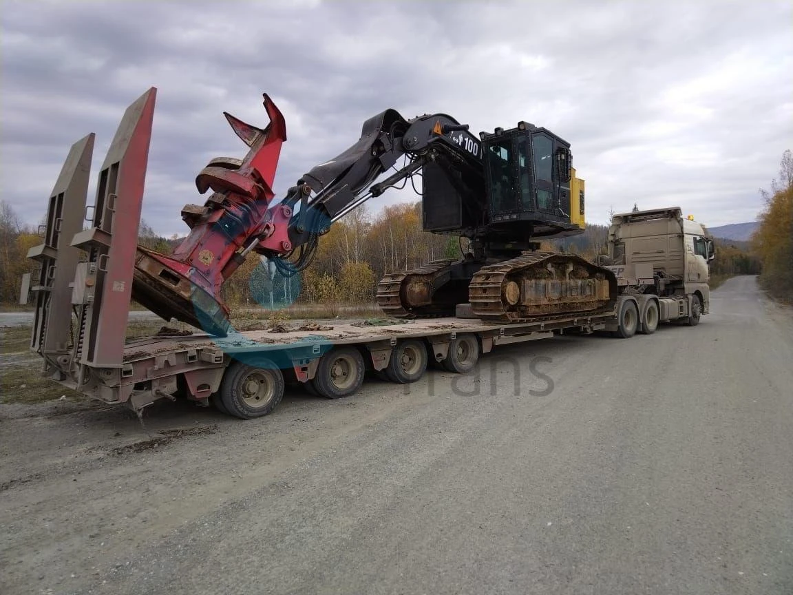 Валочно-пакетирующая машина CAT 522 доставлена из Красноярского края в Новосибирскую область