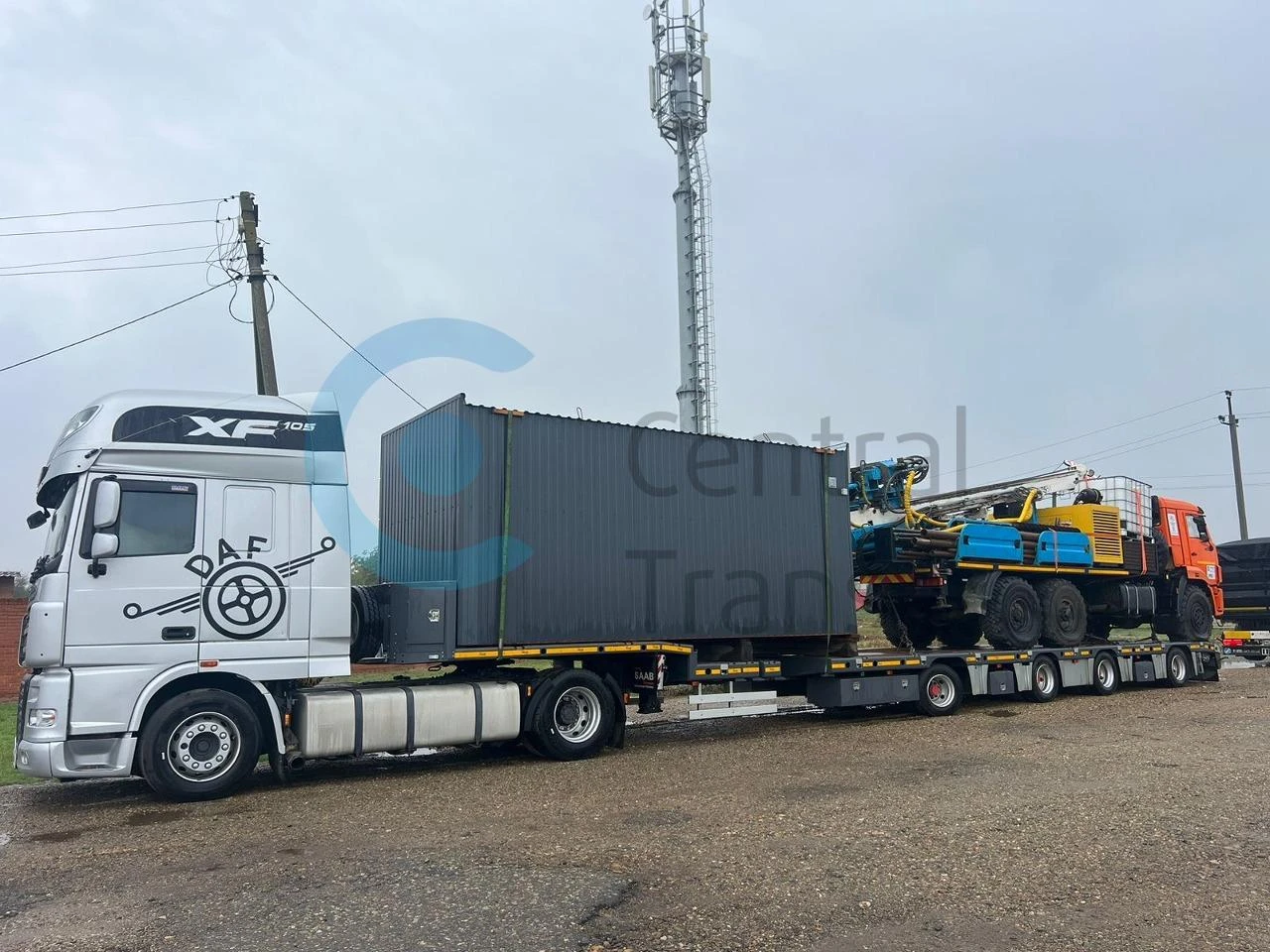 Буровая установка УРБ-51 и оборудование доставлены из Краснодарского края в Ленинградскую область