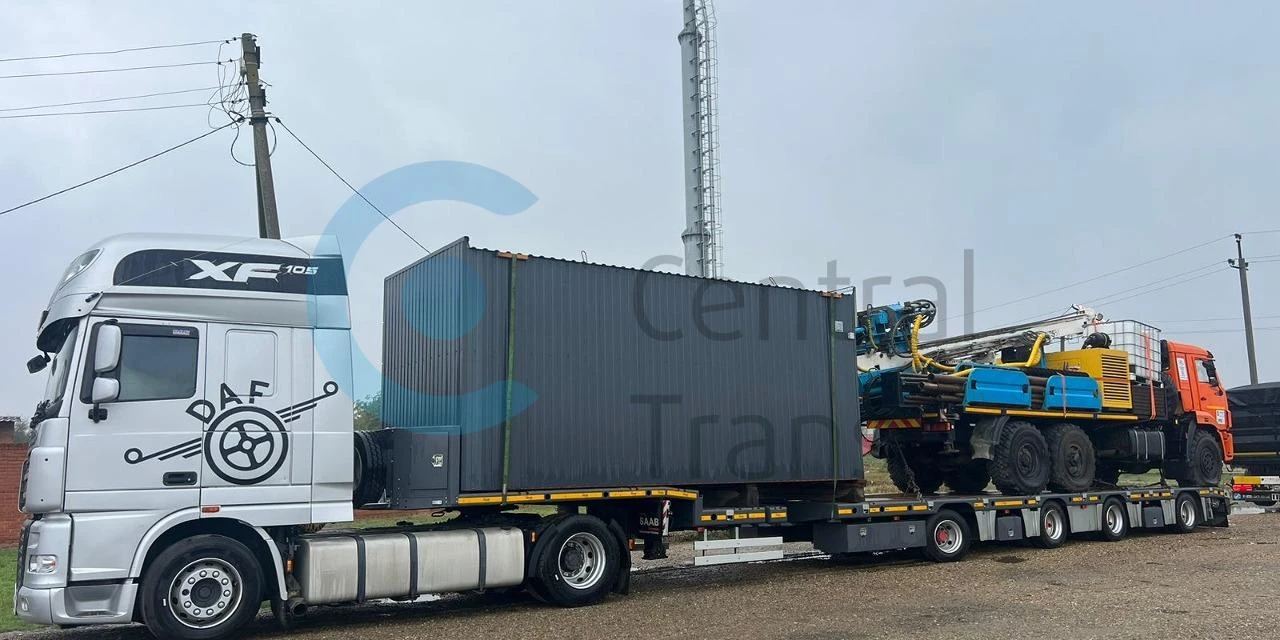 Буровая установка УРБ-51 и оборудование доставлены из Краснодарского края в Ленинградскую область