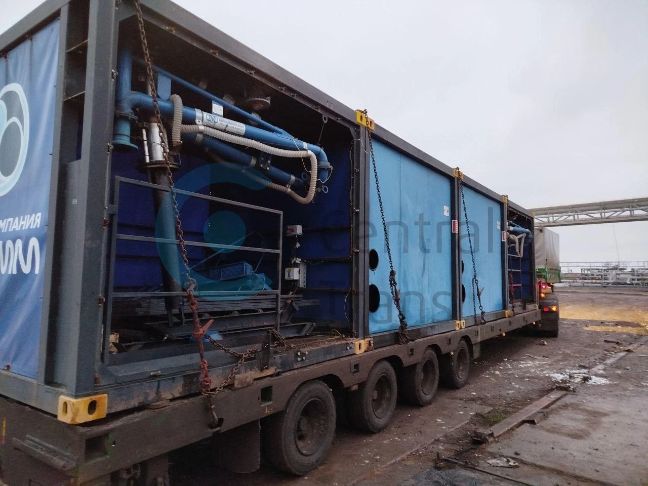 Мультимодальная перевозка оборудования для налива нефти выполнена от Воронцовского до Лаявожского месторождения