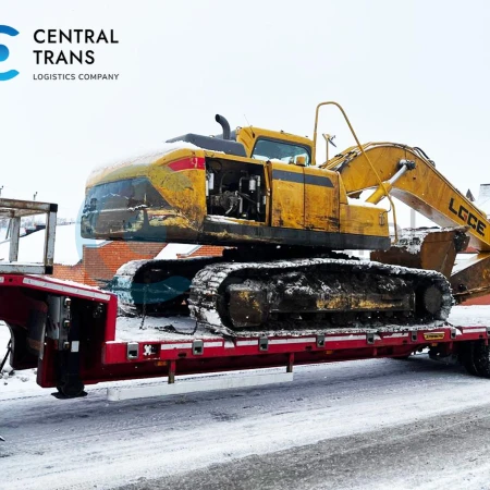 Перевозка гусеничного экскаватора LGCE E6255F по направлению Сухой Лог - Казань