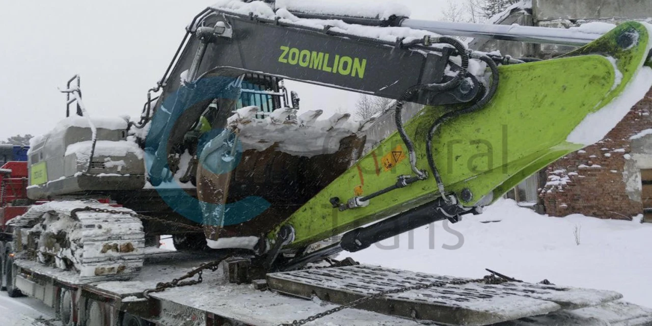 Перевозка гусеничного экскаватора Zoomlion ZE215 на трале по направлению Иркутск - Новосибирск