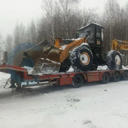Перевозка фронтального погрузчика LIUGONG 855H на трале по направлению Екатеринбург - Пермь