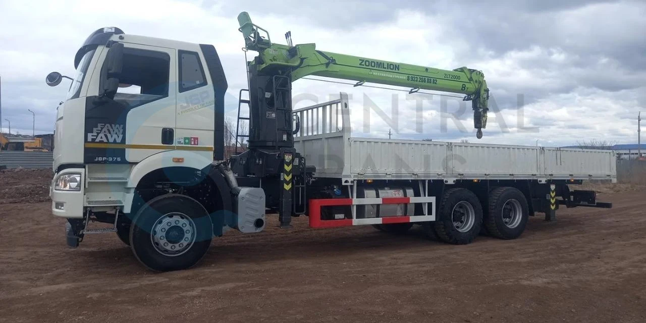 Перегон автомобиля FAW 6x4 с крано-манипуляторной установкой (КМУ) Zoomlion