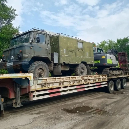 Перевозка экскаватора Zoomlion ZE135 и автомобиля ГАЗ-66 из Свободного по Амурской области