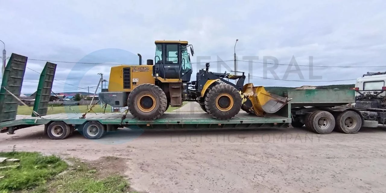 Перевозка фронтального погрузчика XCMG ZL50GV на трале